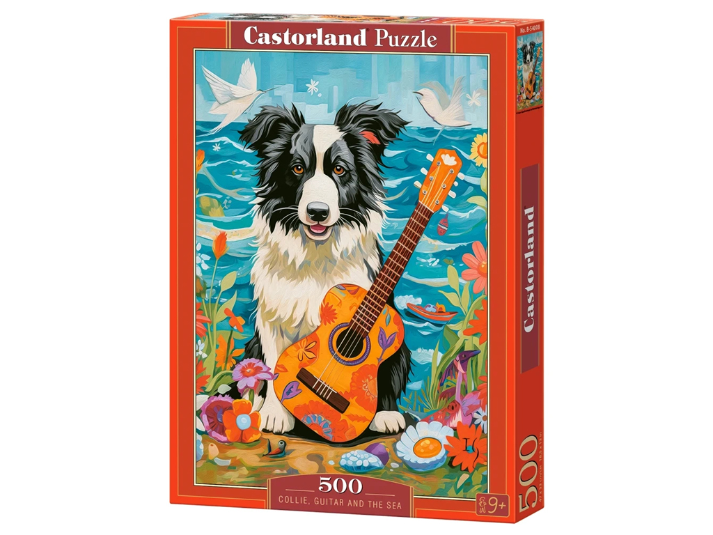 Пазлы Колли, гитара и море, 500 элементов, Castorland B-54008