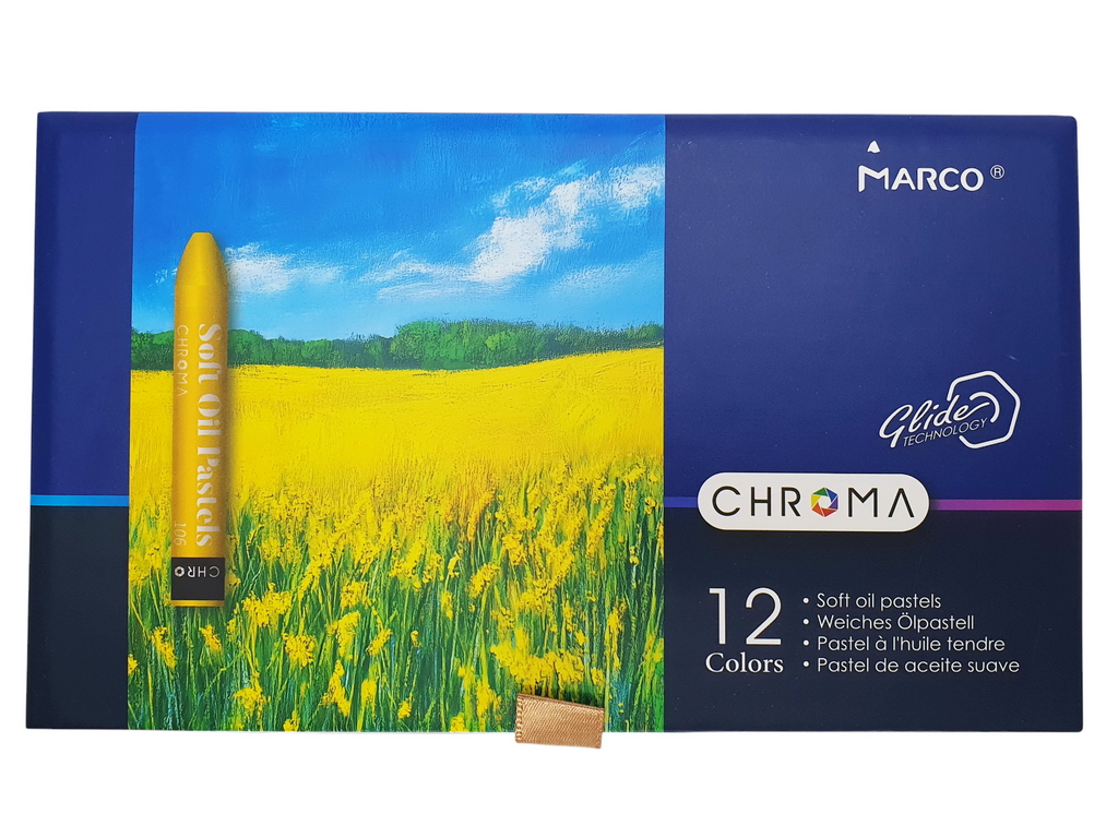 Пастель масляна професійна 12 кольорів Chroma. Marco 1091-12CB