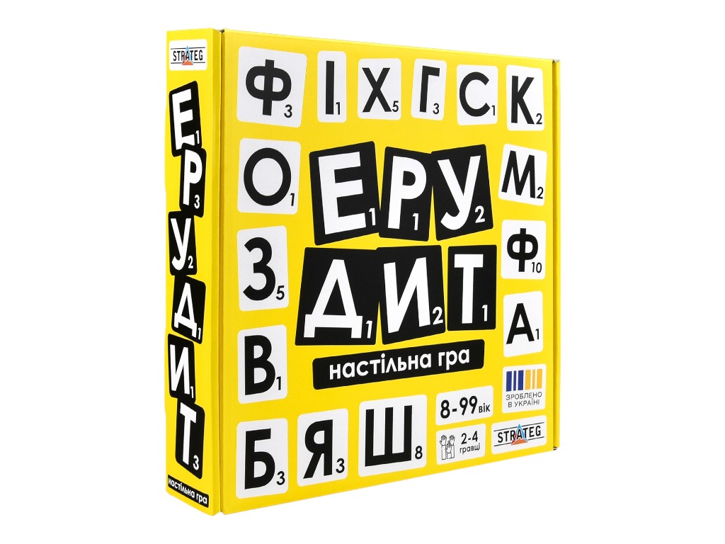 Настільна гра словесна Ерудит, складання слів з літер, Strateg