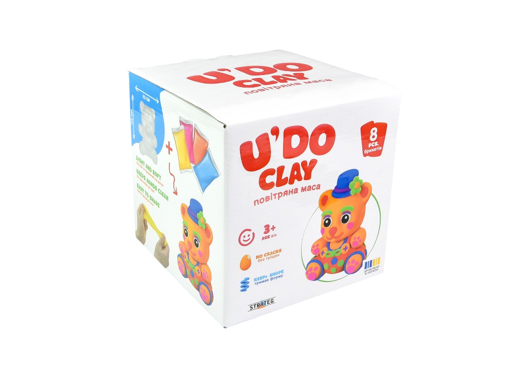 Набір для творчості повітряна маса U’DO Clay Ведмідь, Strateg