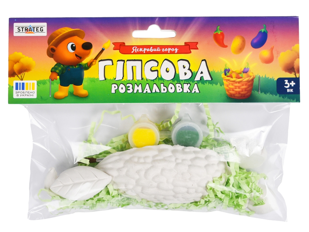 Набір для творчості розмальовка гіпсова Яскравий город, Strateg 31060; (ціна за 1 набір)