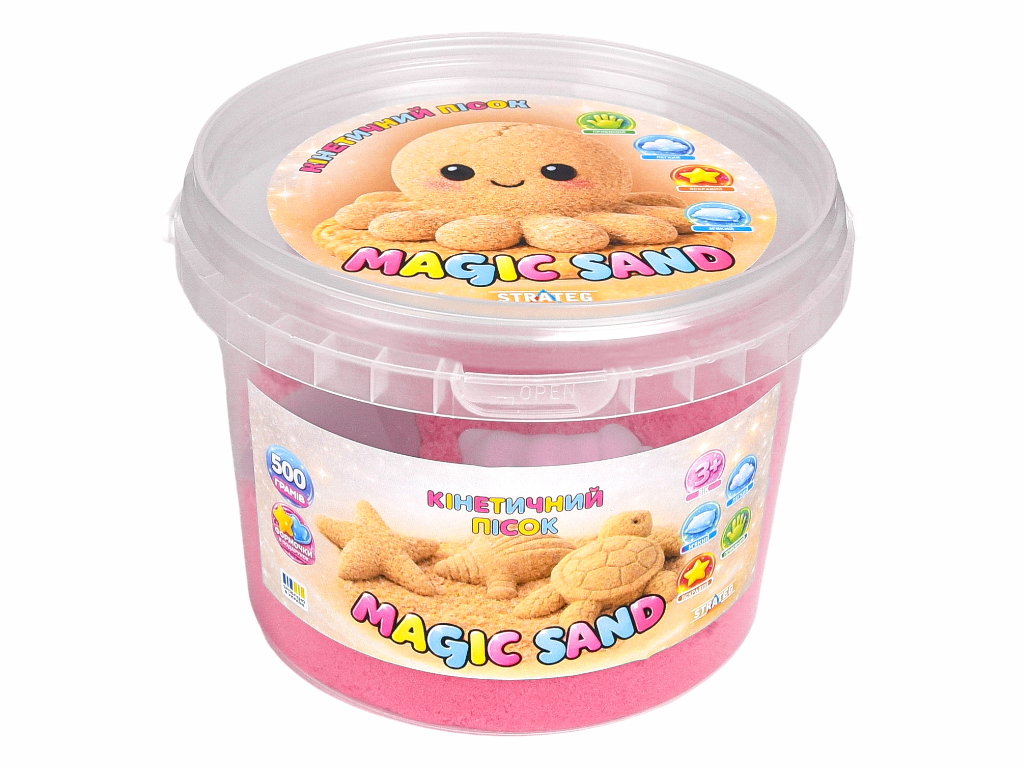 Кінетичний пісок Magic Sand рожевий, Strateg