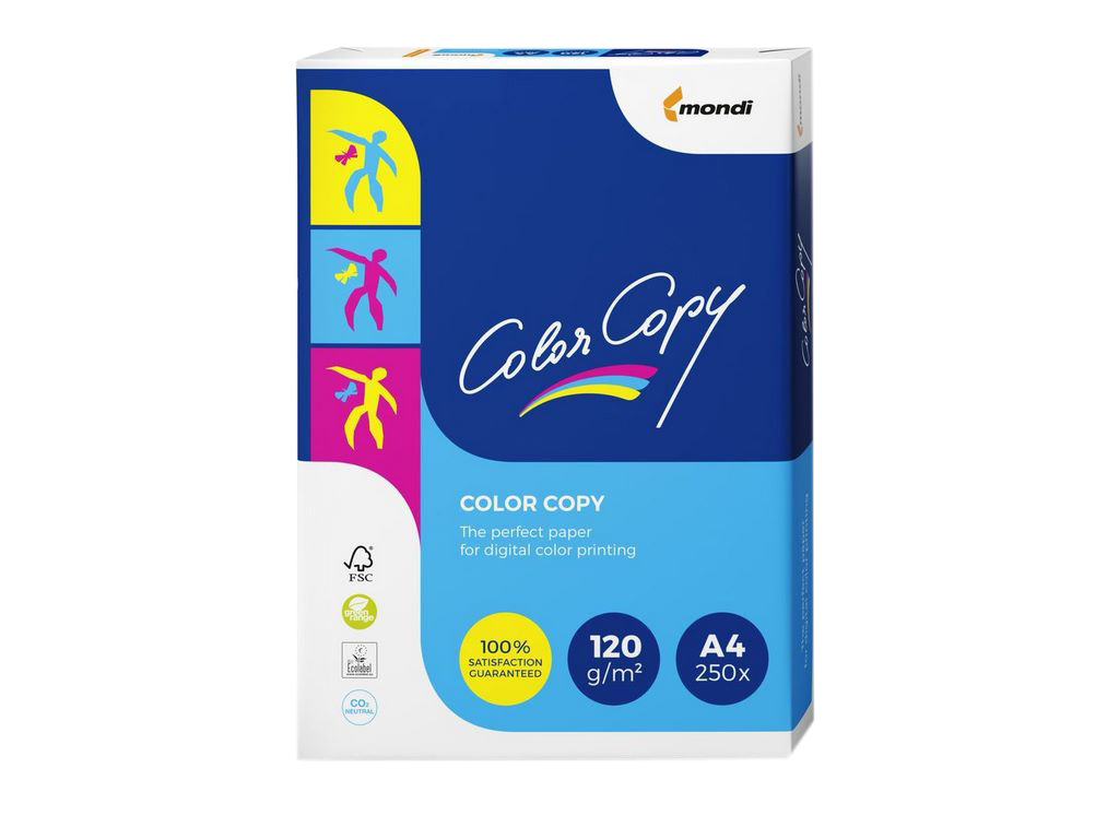 Папір для кольорового друку A4, 120 г/м², 250 аркушів