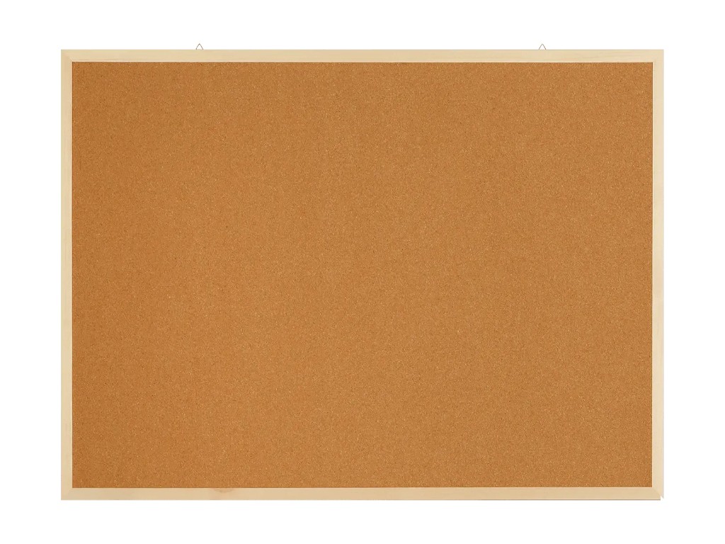 Доска корковая с деревянной рамкой, для кнопок, 45×60 см