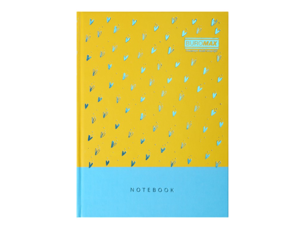 Записна книжка А5 клітинка, жовто-блакитний дизайн, 96 аркушів