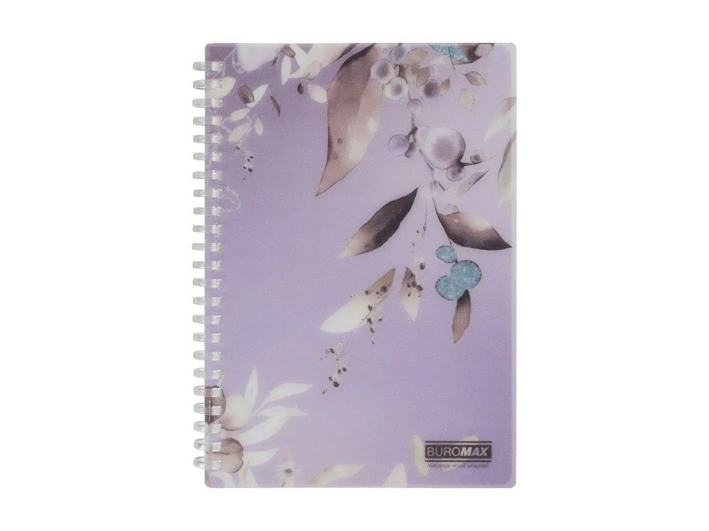 Блокнот у клітинку з пластиковою обкладинкою на пружині, 80 аркушів
