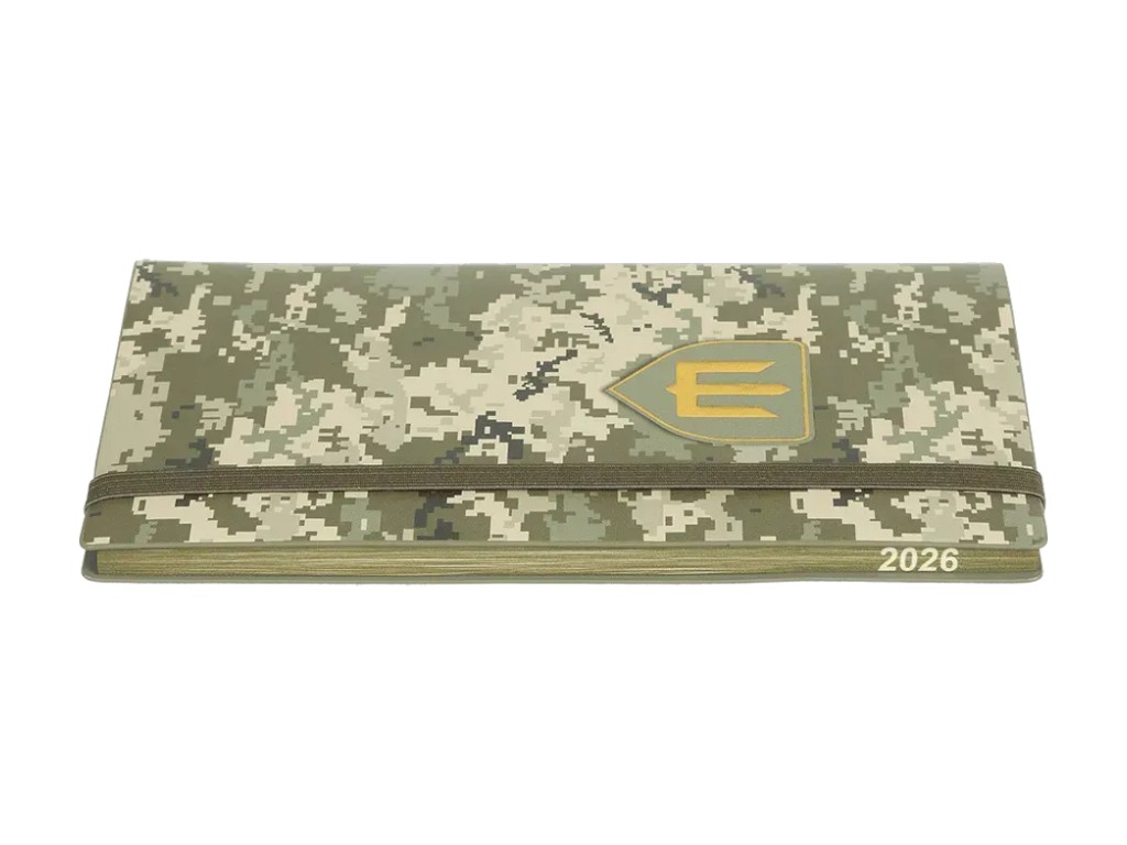 Щотижневик датований Military 2026, 85×153 мм, 128 сторінок, світло-зелений (хакі), Buromax