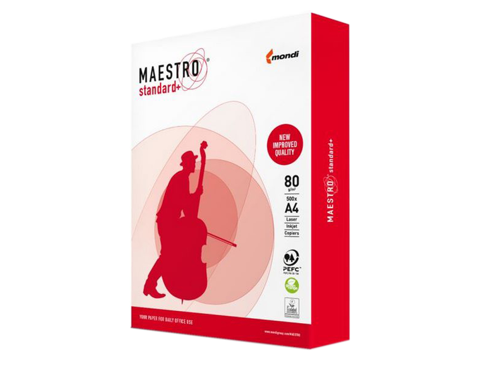 Бумага MAESTRO STANDARD+, А4, класс B, 80гм2, 500 л, MS.A4.80.ST