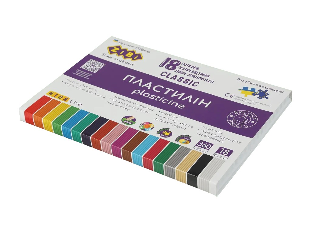 Пластилін класичний для творчості, KIDS Line, ZiBi ZB.6235