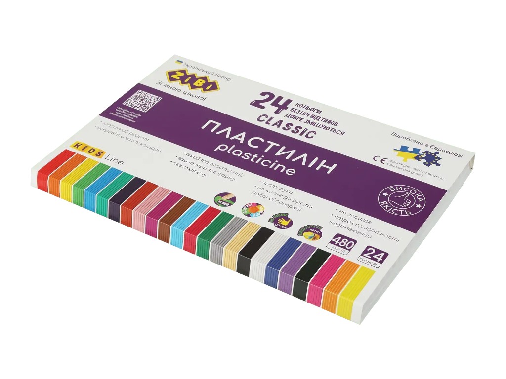 Пластилін класичний для ліплення, KIDS Line, ZiBi ZB.6236