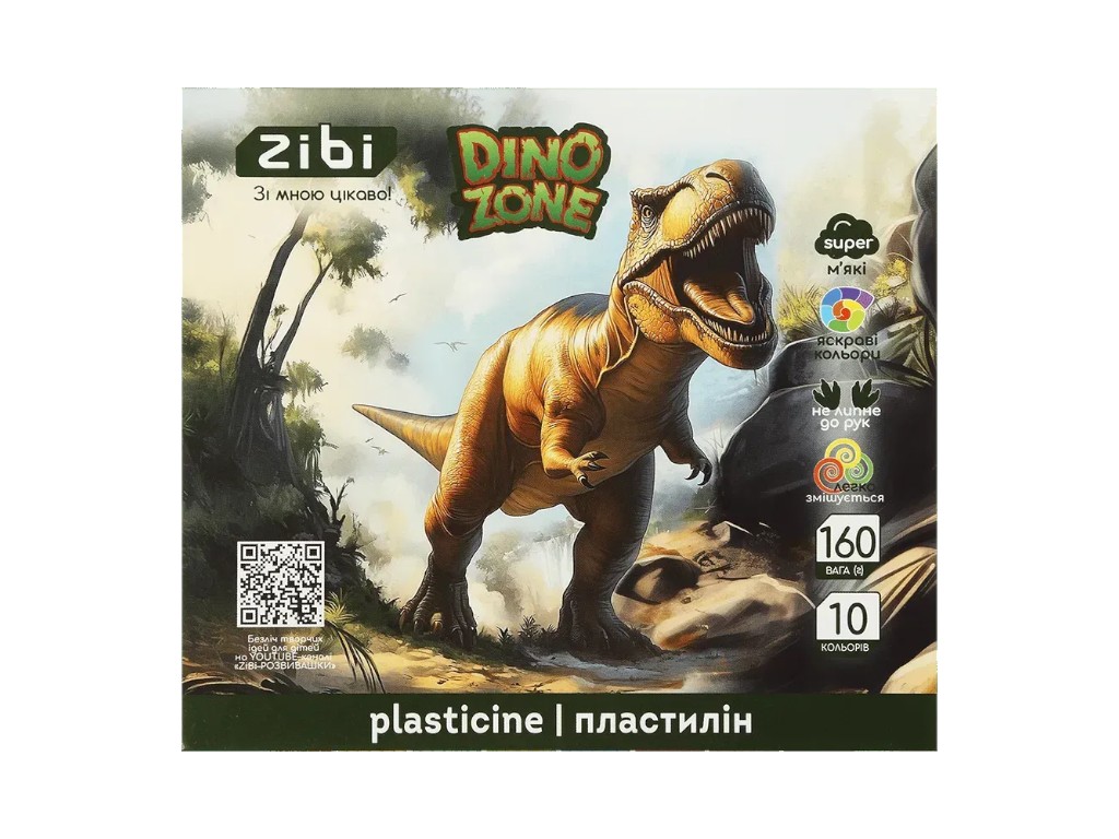 Пластилін для ліплення, серія Dino, ZiBi ZB.6278