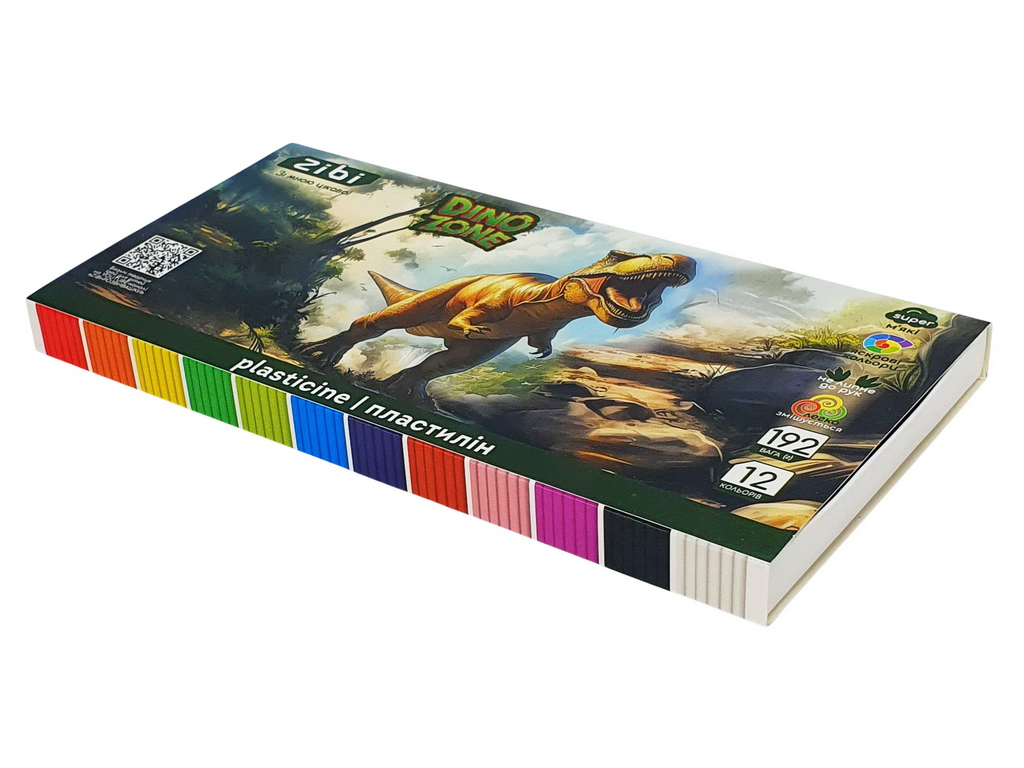 Пластилін класичний для ліплення, серія Dino, ZiBi ZB.6279