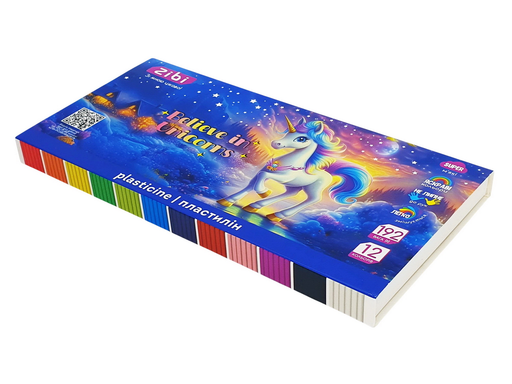 Пластилін класичний для ліплення, серія Unicorn, KIDS Line, ZiBi ZB.6282
