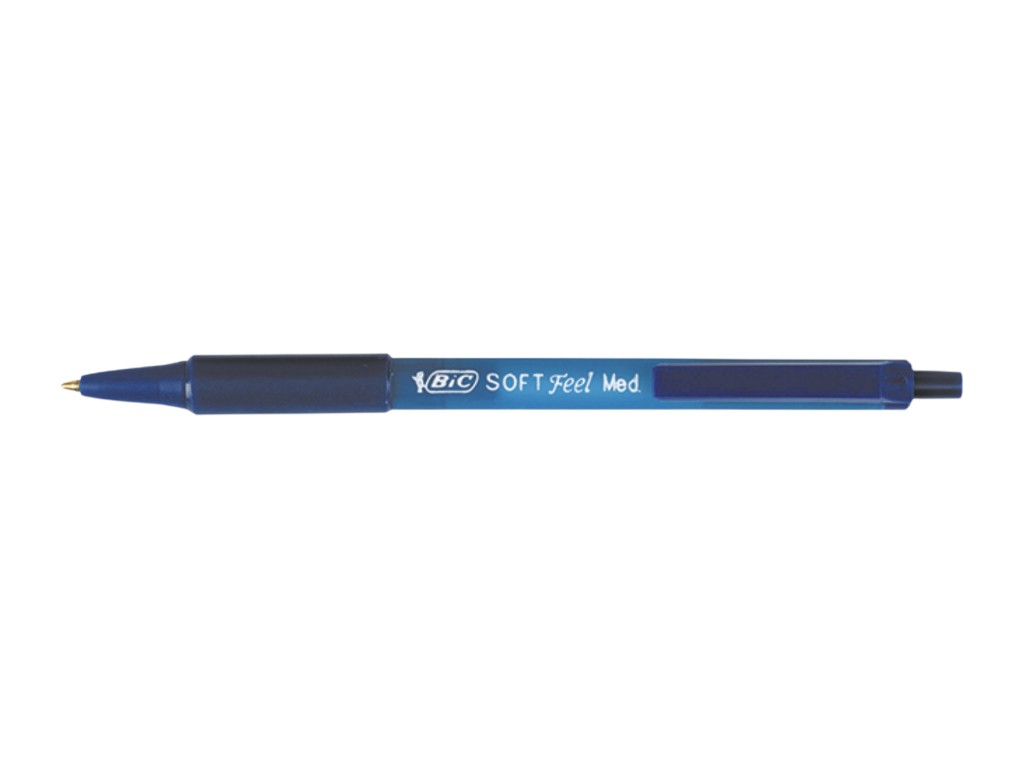 Ручка шариковая BIC Soft Clic Grip синяя, автоматическая, 0.8 мм