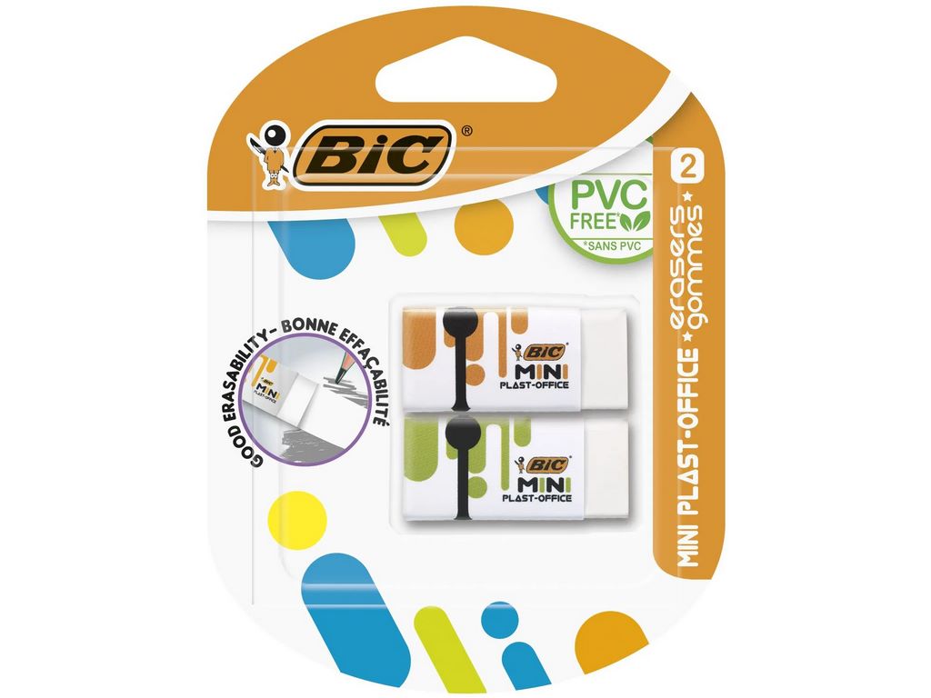 Комплект гумок Пласт Офіс Мінi, 2 шт в блістері, BIC bc927858