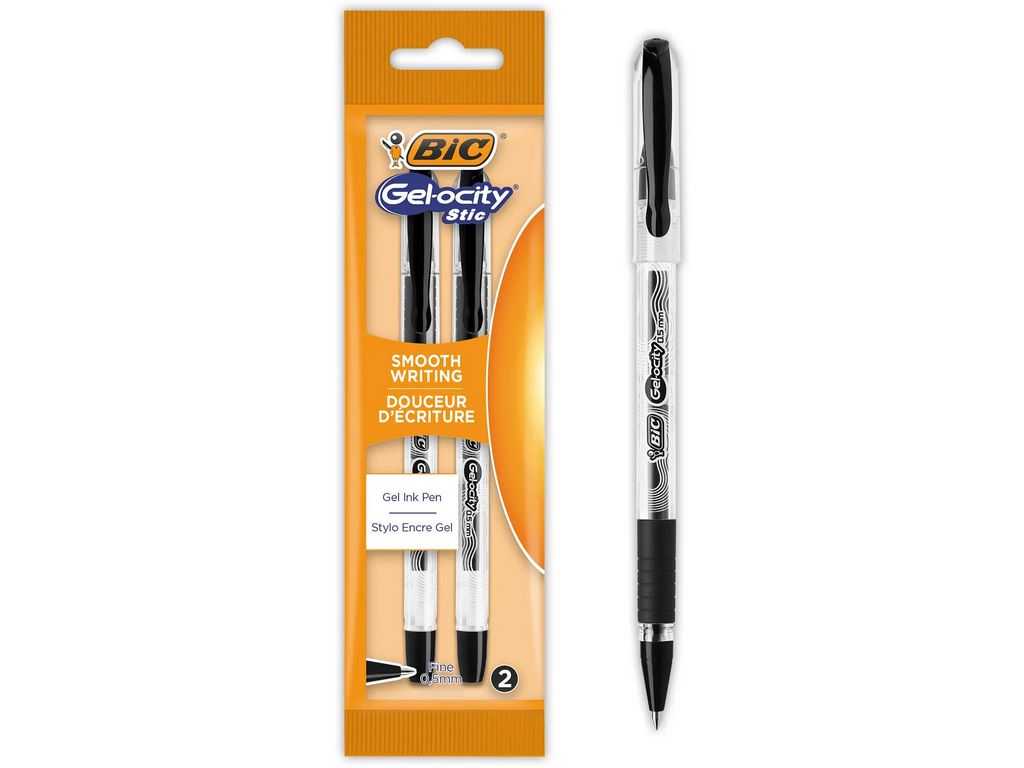 Комплект ручок гелевих Джелосіті Стік, чорна, 2 шт, BIC bc989708