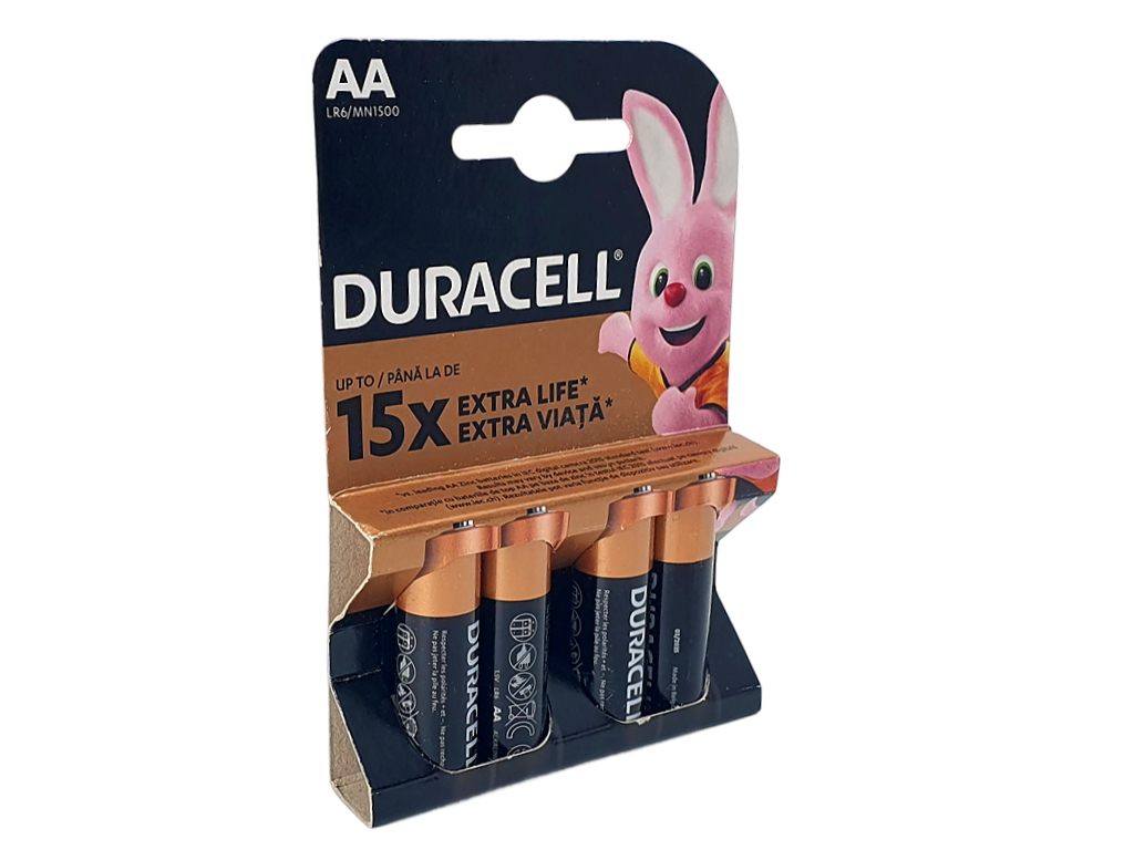 Элемент питания (батарейка) DURACELL LR6 (AA) 4штупак, DURACELL s.52536