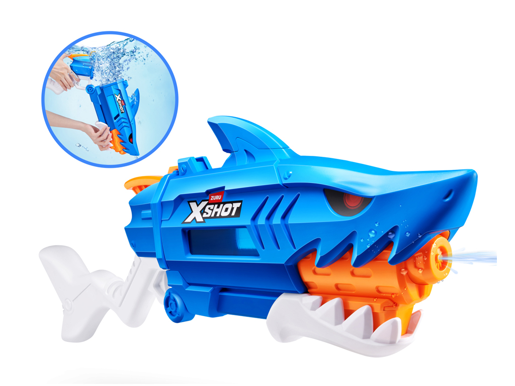 Водный бластер игрушечный X-Shot, Fast Fill Shark, Zuru 118195