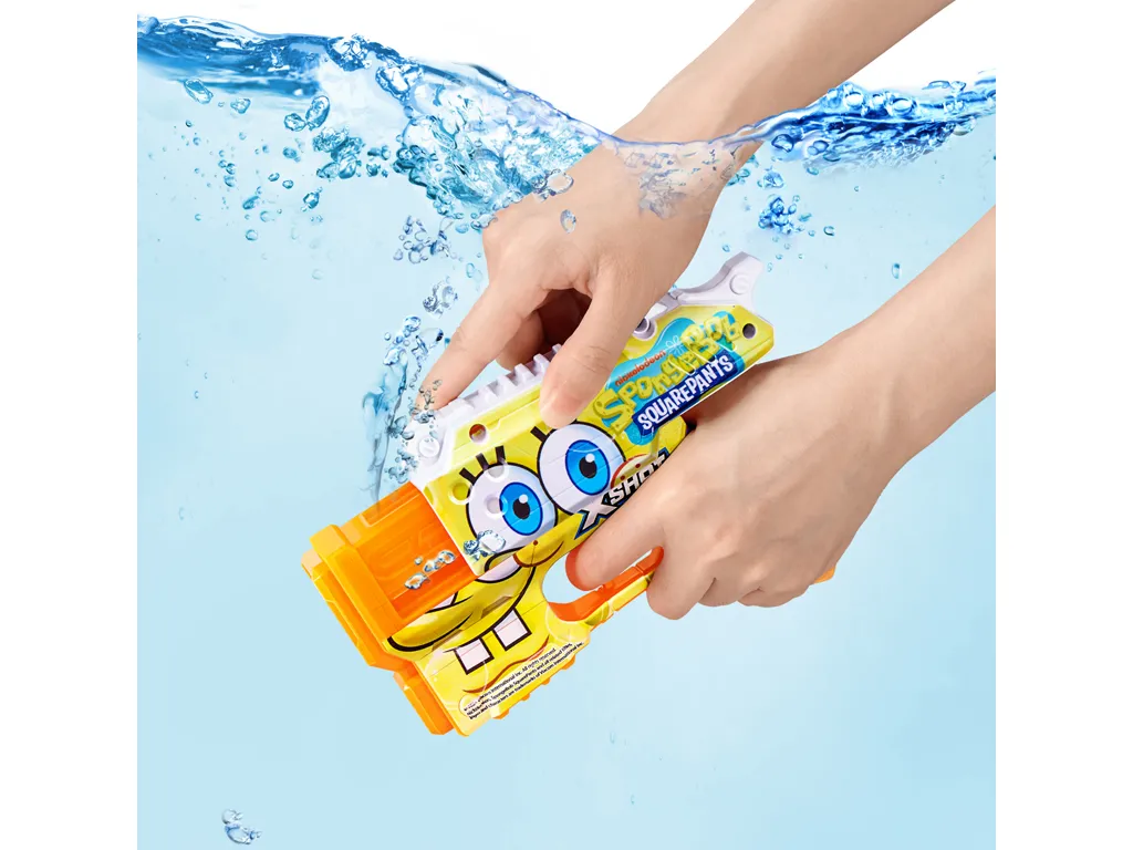 Водный бластер игрушечный X-Shot, Fast Fill Spongebob Yellow, Zuru 118199A