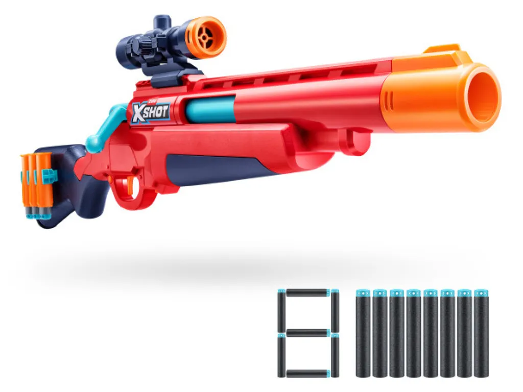 Быстрострельный бластер игрушечный X-Shot, Excel-S1 Bolt Action, 8 патронов, Zuru 36875R