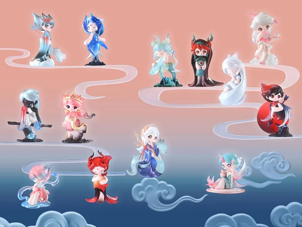 Игрушка-сюрприз с коллекционной фигуркой AZURA Ethereal Realm, Серия Mythical Beasts, Pop Mart AERM-