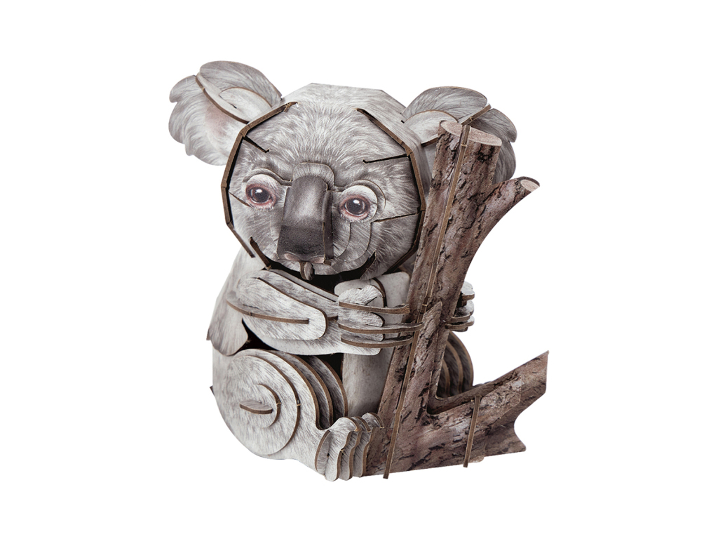 3D пазл конструктор Koala National Geographic, 16 см, об'ємна модель, Cubic Fun