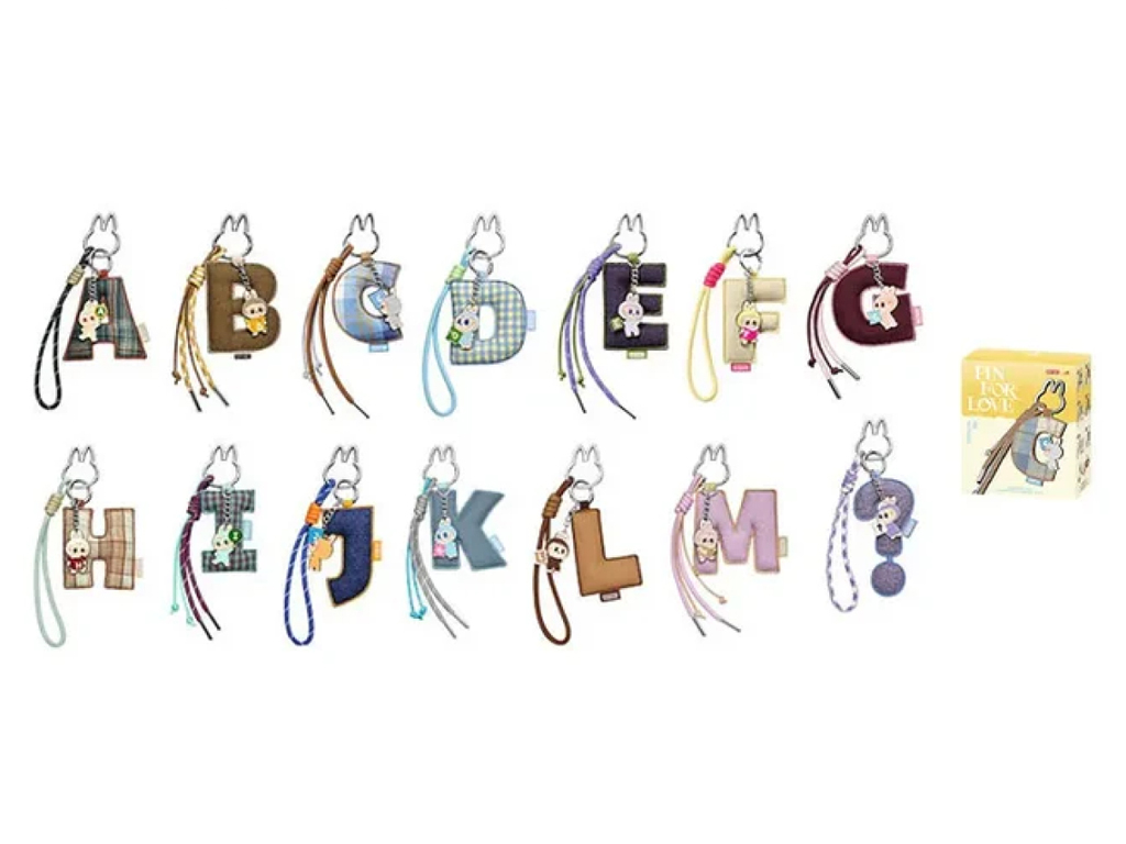 Коллекционный брелок-сюрприз THE MONSTERS, Серия Pin for Love, Letter, AM, Pop Mart MPFL-02