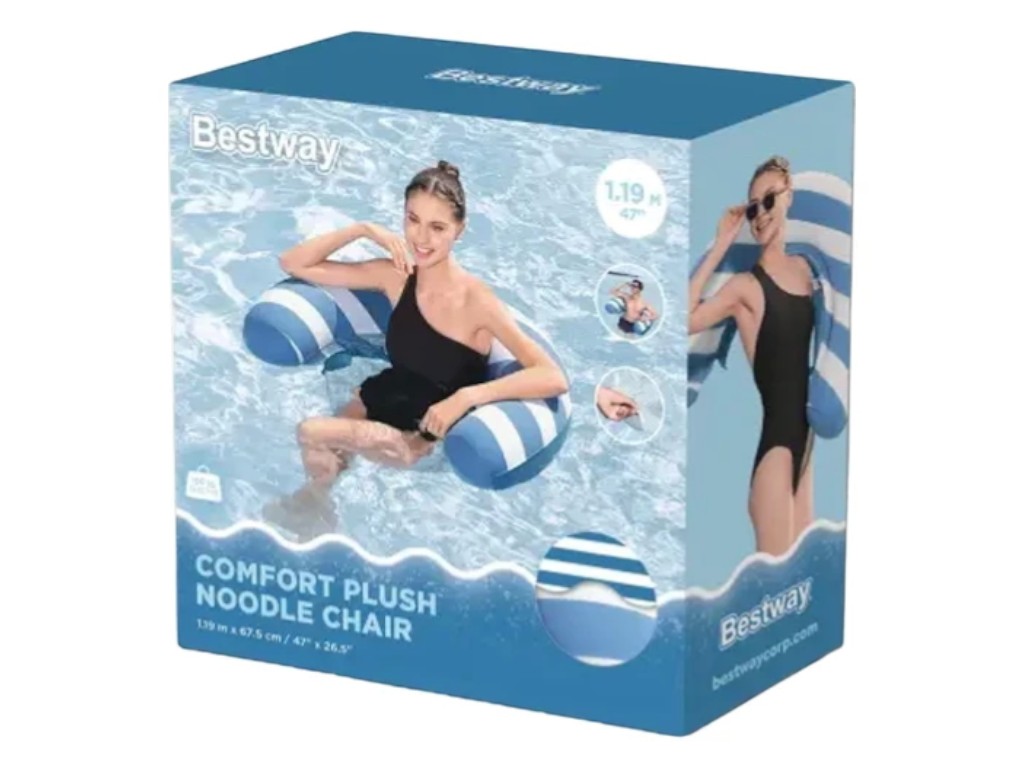 Плотик надувний крісло 43852, 119×67,5 см, з сіткою, Bestway