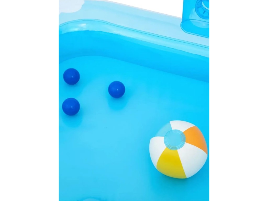Игровой надувной центр с горкой 53174, 188×150×89 см, с распылителем воды, Bestway