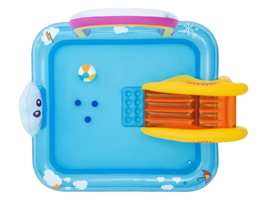 Игровой надувной центр с горкой 53174, 188×150×89 см, с распылителем воды, Bestway
