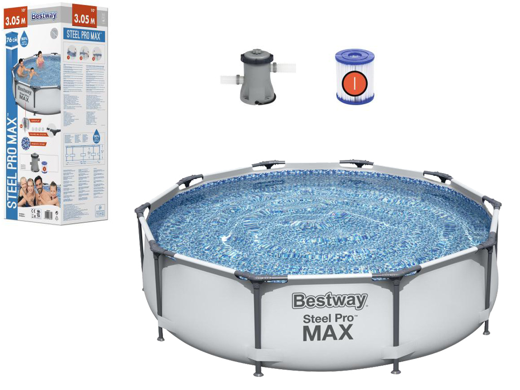 Басейн каркасний круглий Steel Pro MAX. Bestway 56408