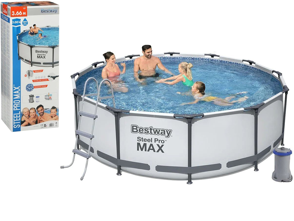 Басейн каркасний круглий Steel Pro. Bestway 56418