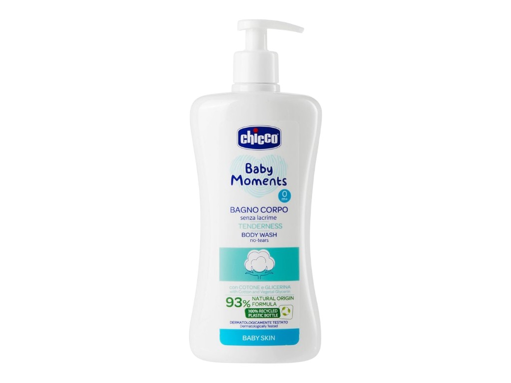 Гель для купания с экстрактом хлопка Baby Moments "Без слез", 500 мл, Chicco