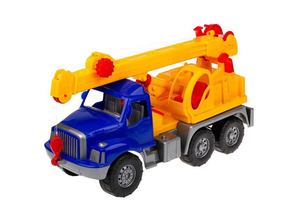 Машина «Магирус» кран Colorplast 0503, игрушечная спецтехника, пластик