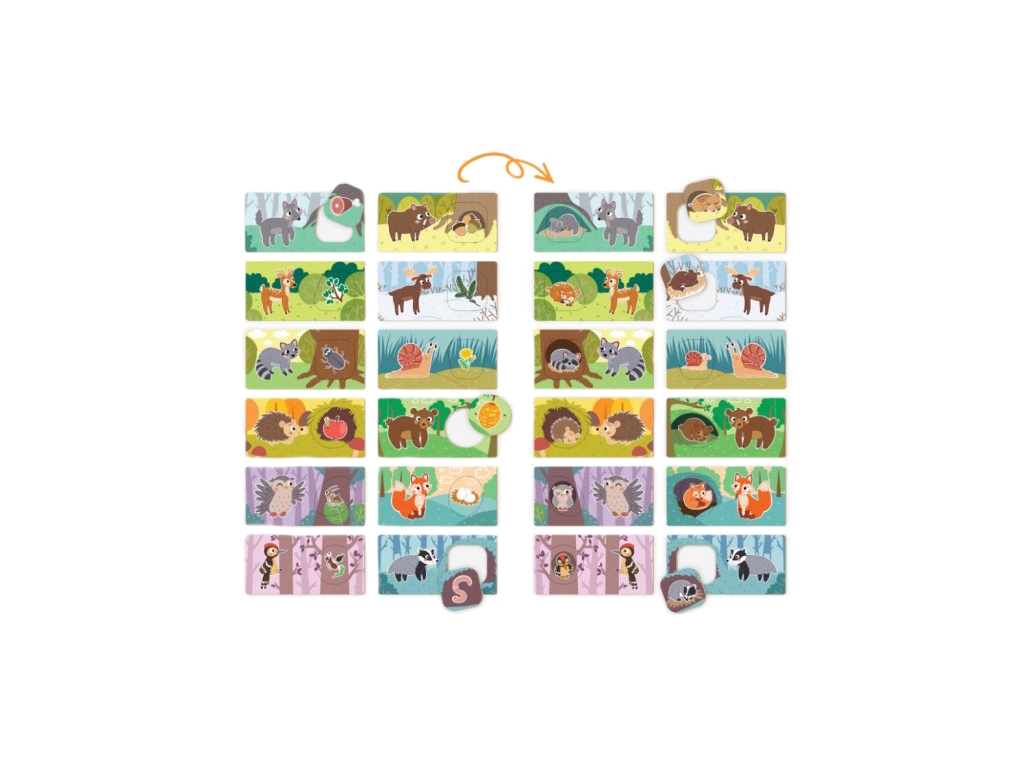 Пазл та гра Зоологія для Малят, Життя в лісі, Mon Puzzle