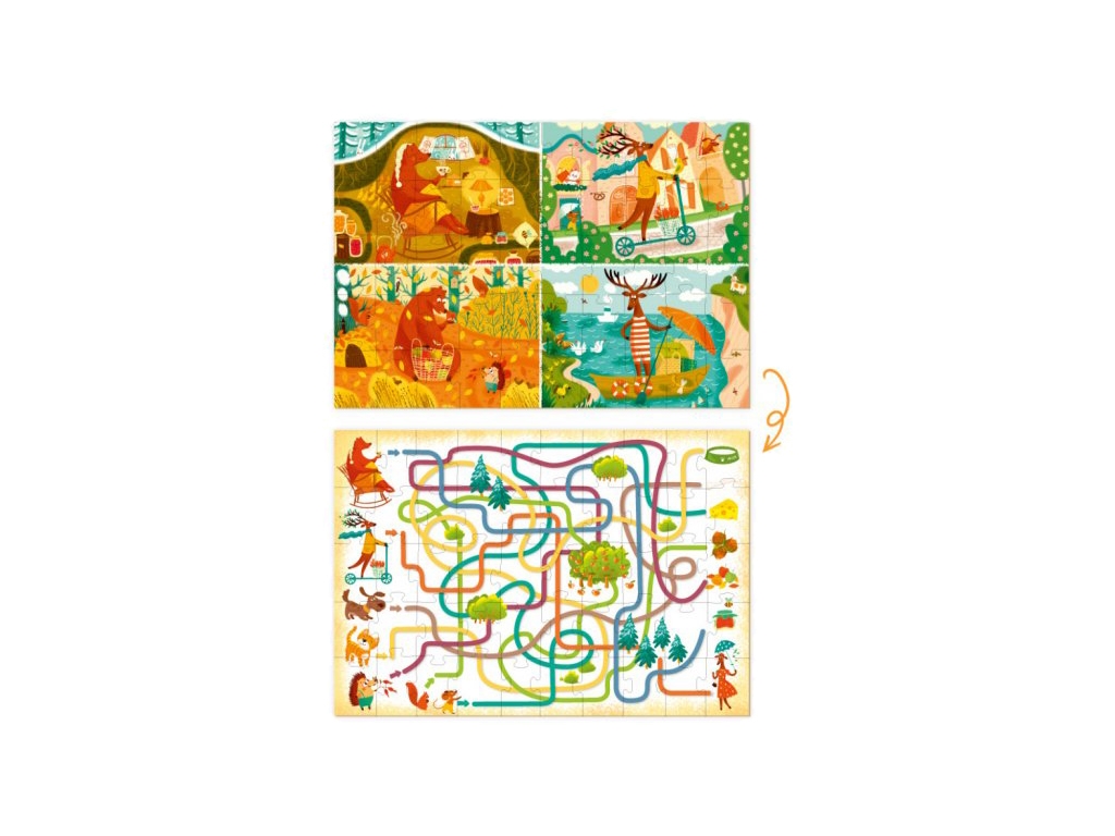 Пазл та гра Обсерваційний, Як звірі пори року зустрічали, Mon Puzzle