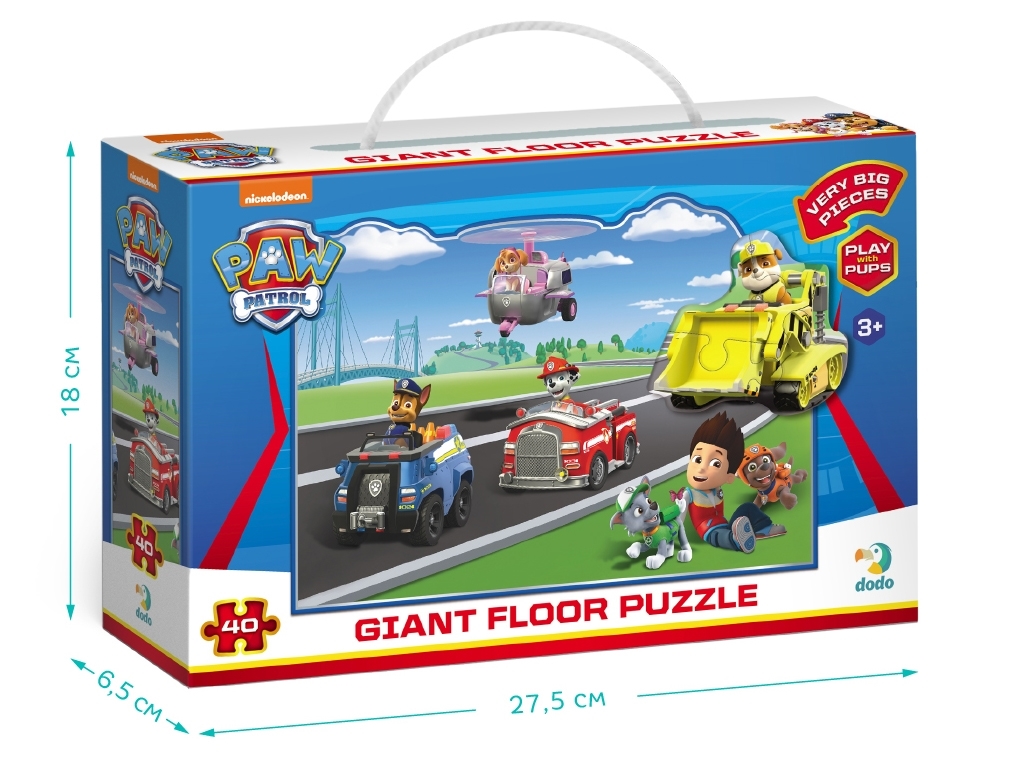 Пазл великий на підлогу Paw Patrol, 40 елементів, DoDo