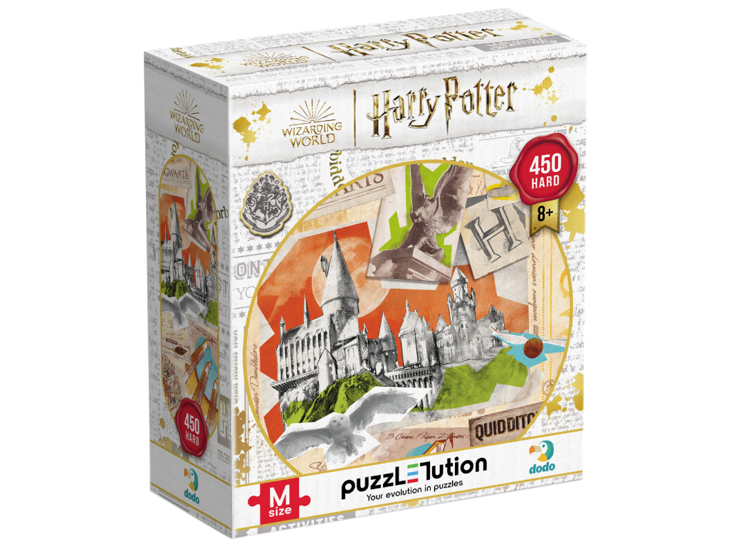 Пазл Harry Potter, Школа Хогвартс и поле для Квиддича, 450 элементов, DoDo
