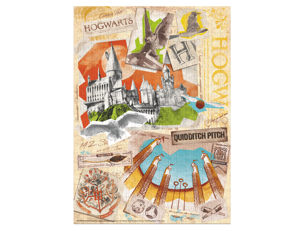 Пазл Harry Potter, Школа Хогвартс и поле для Квиддича, 450 элементов, DoDo