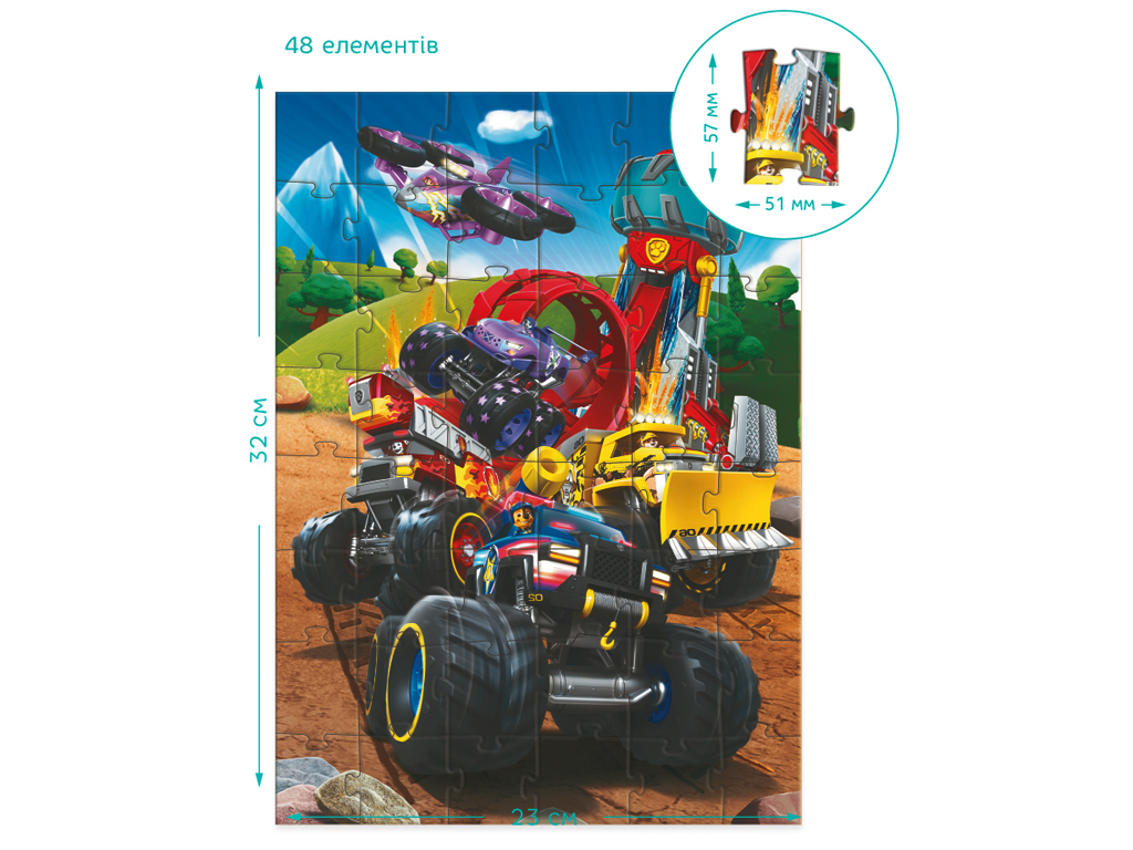 Пазл Paw Patrol, Rescue Wheels, 48 елементів, DoDo 200524