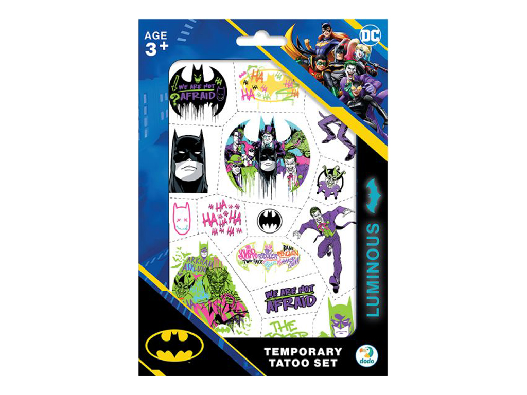 Набор наклеек на тело Герои Готем Batman, 20 см, временные татуировки, Dodo