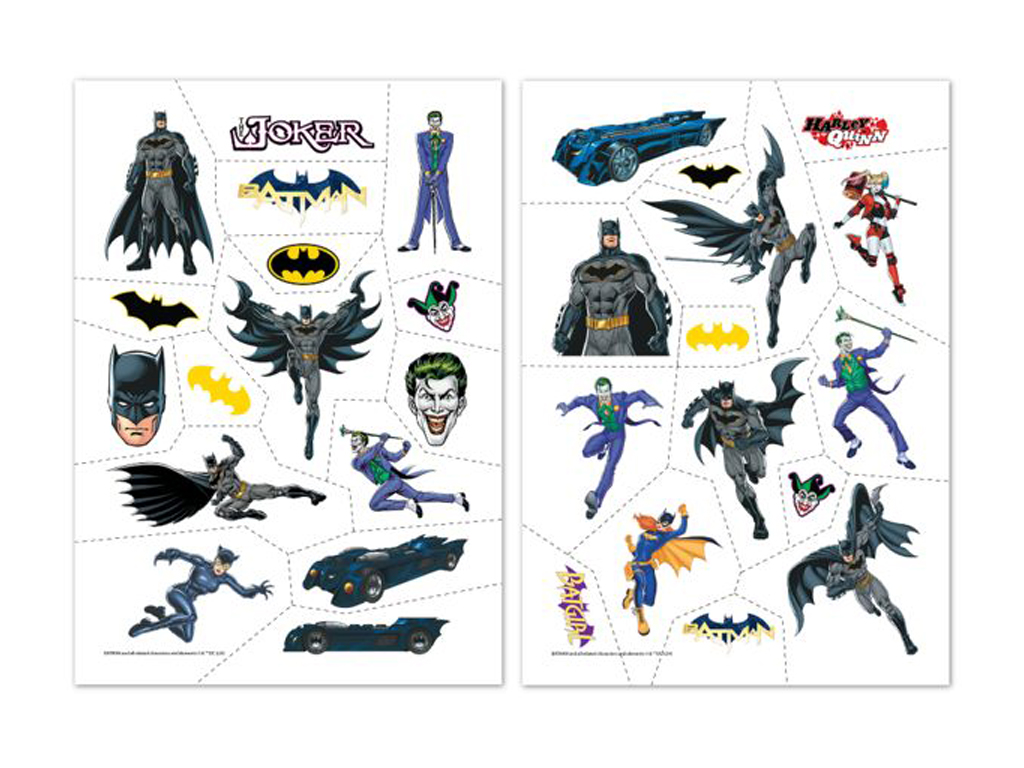 Набор наклеек на тело Герои Готем Batman, 20 см, временные татуировки, Dodo