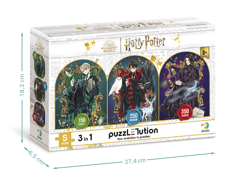 Пазл Harry Potter 3в1, Династия волшебников, 150, 250, 350 элементов, DoDo 200575