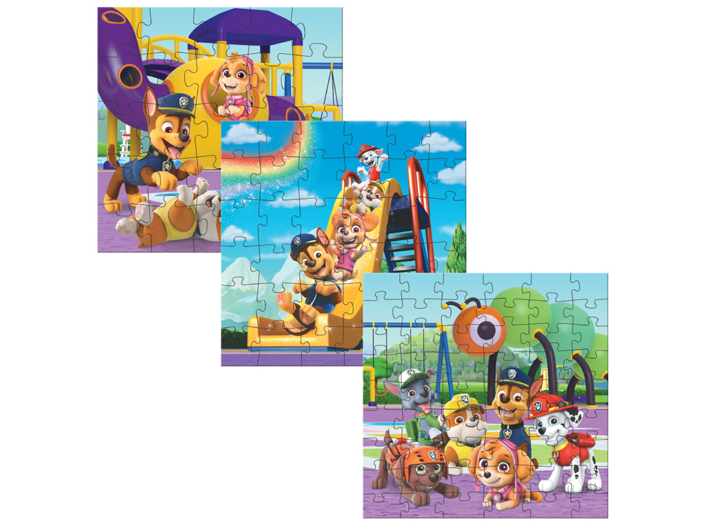 Пазл Paw Patrol 3в1, Игровая площадка, 25, 36, 54 элемента, DoDo 200578