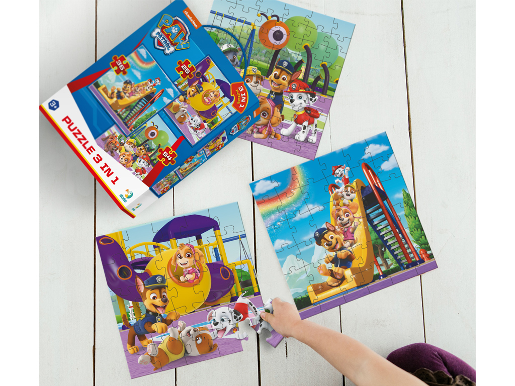 Пазл Paw Patrol 3в1, Игровая площадка, 25, 36, 54 элемента, DoDo 200578