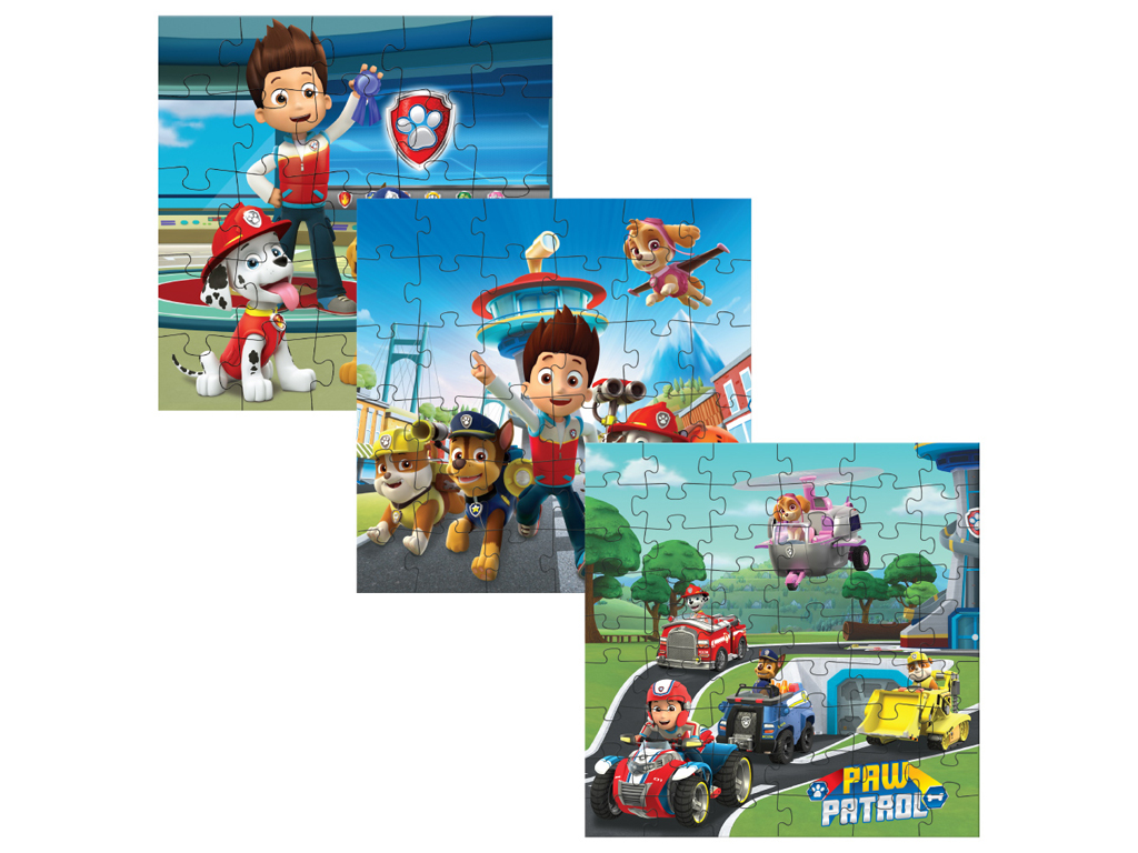 Пазл Paw Patrol Готовые к работе 3в1, 25-36 элементов, DoDo 200579