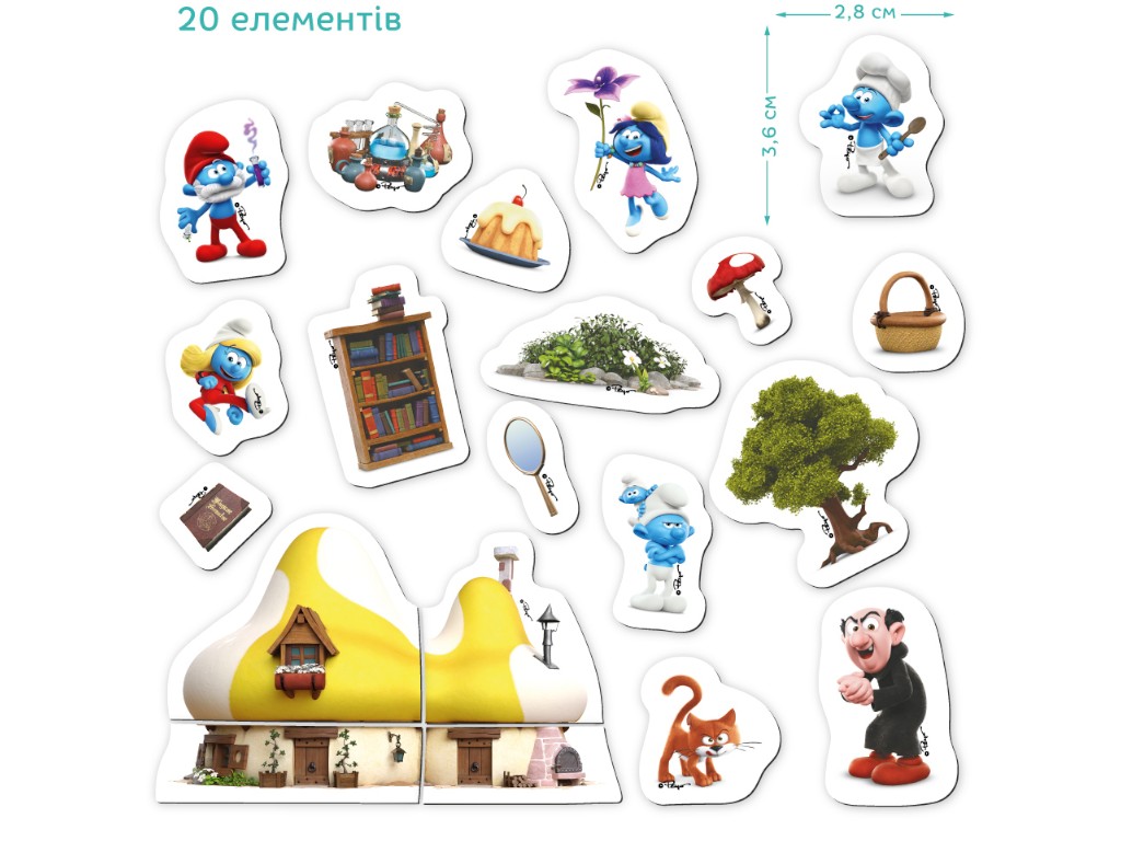 Магнитный Дом Мечты The Smurfs, Столовая Шефа, DoDo 200617