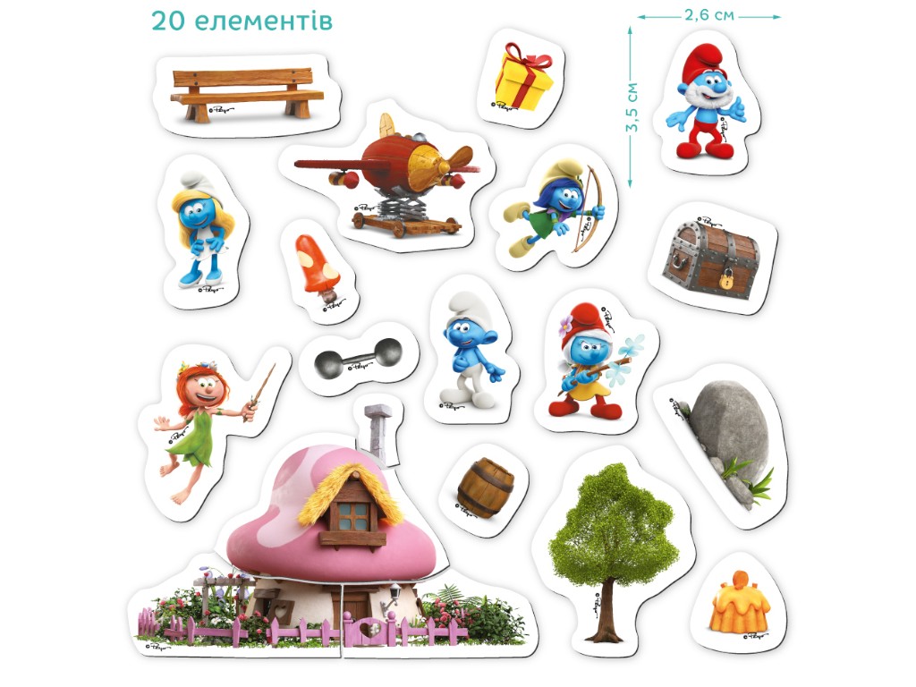 Магнитный Дом Мечты The Smurfs, Коттедж Смурфетты, DoDo 200618