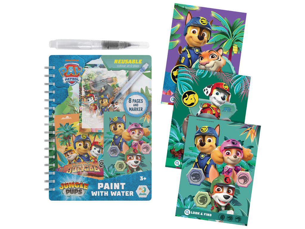 Водная раскраска многоразовая "Paw Patrol, Джунгли", DoDo