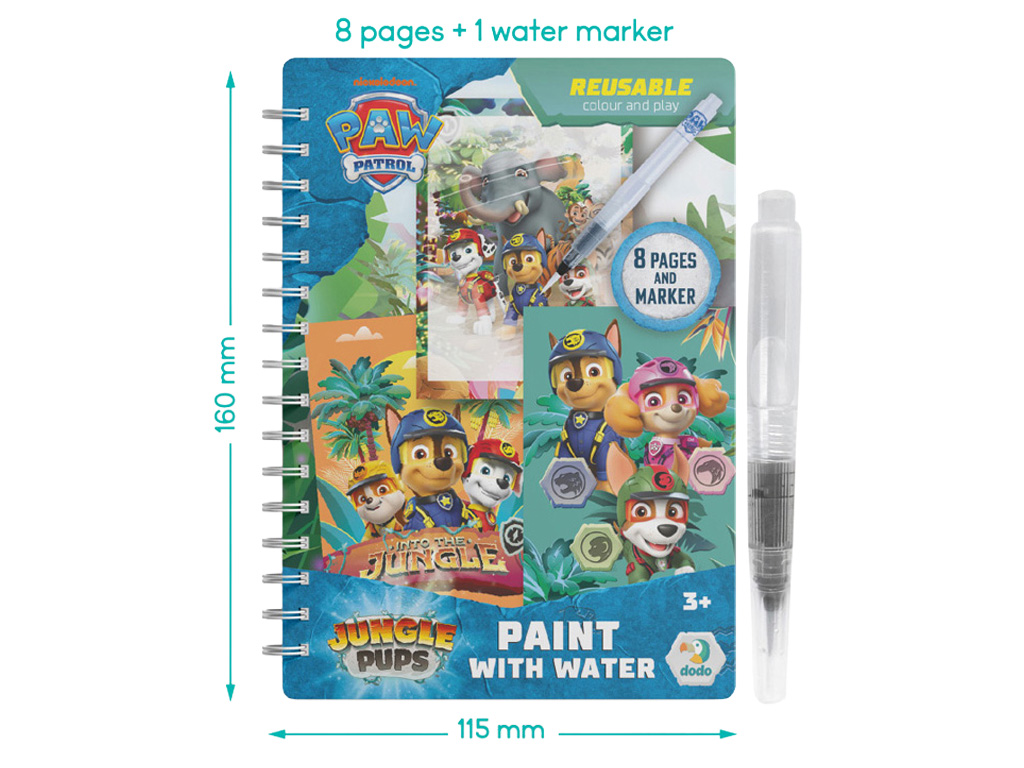 Водная раскраска многоразовая "Paw Patrol, Джунгли", DoDo